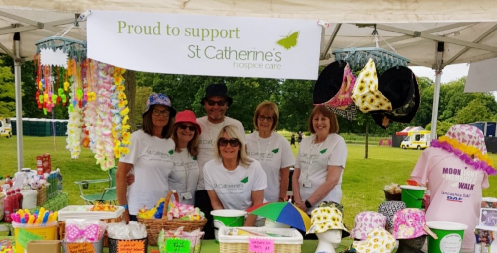 St Catherines Hospice at Music in the Park St Catherines Hospice team at their Music in the Park stand in 2023